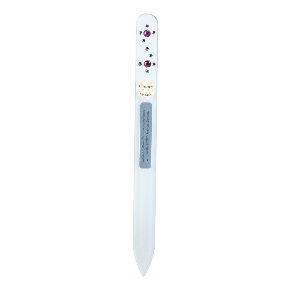 Das Produktfoto zeigt Aponorm Glasfeile Mit 2 Steinchen Rosa PZN 06704860