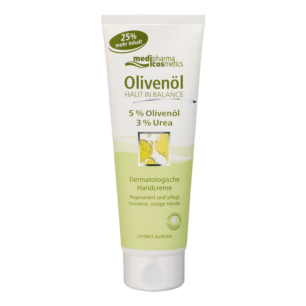Das Produktfoto zeigt Haut In Balance Olivenöl Derm.Handcreme PZN 06828148
