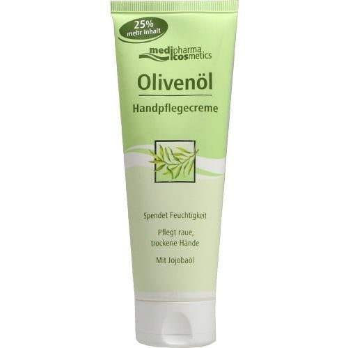 Das Produktfoto zeigt Olivenöl Handpflegecreme PZN 06828177