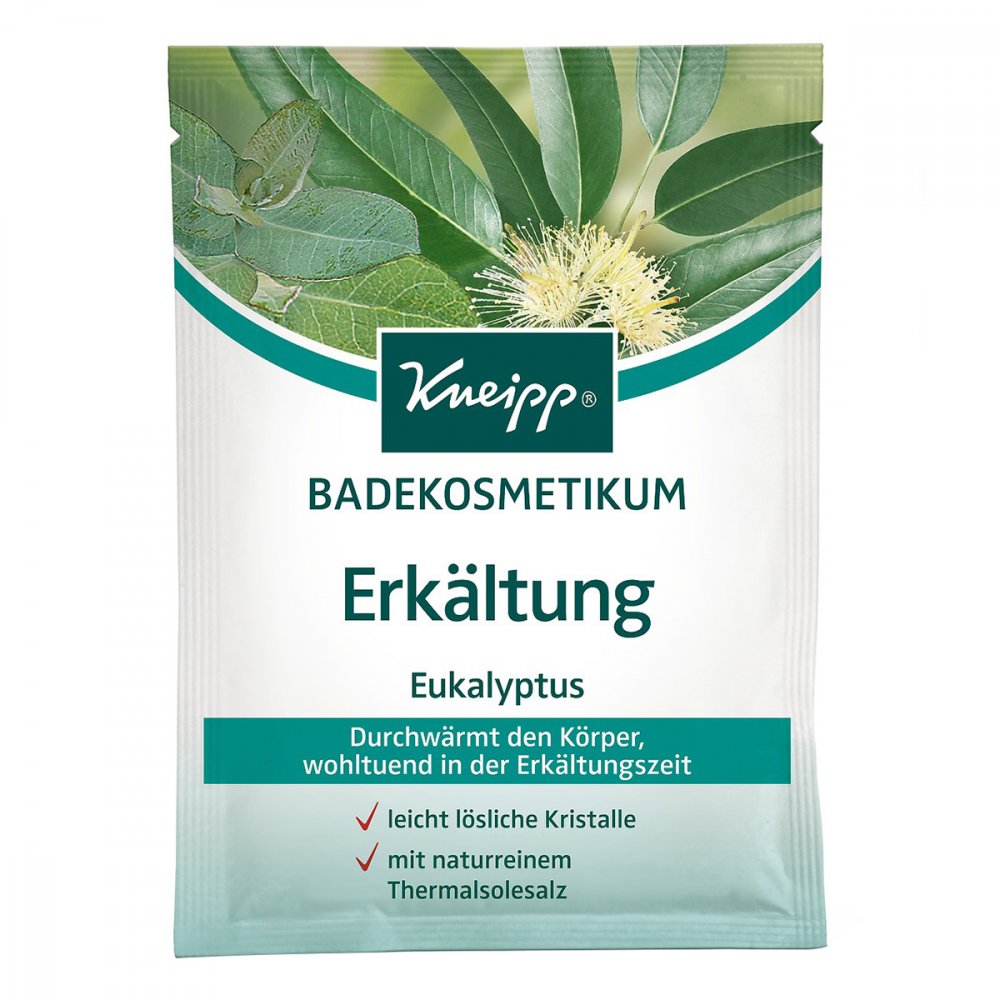 Das Produktfoto zeigt Kneipp Badekosmetikum Erkältung Eukalyptus PZN 06828964