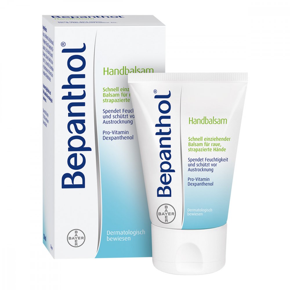 Das Produktfoto zeigt Bepanthol Handbalsam PZN 07387456