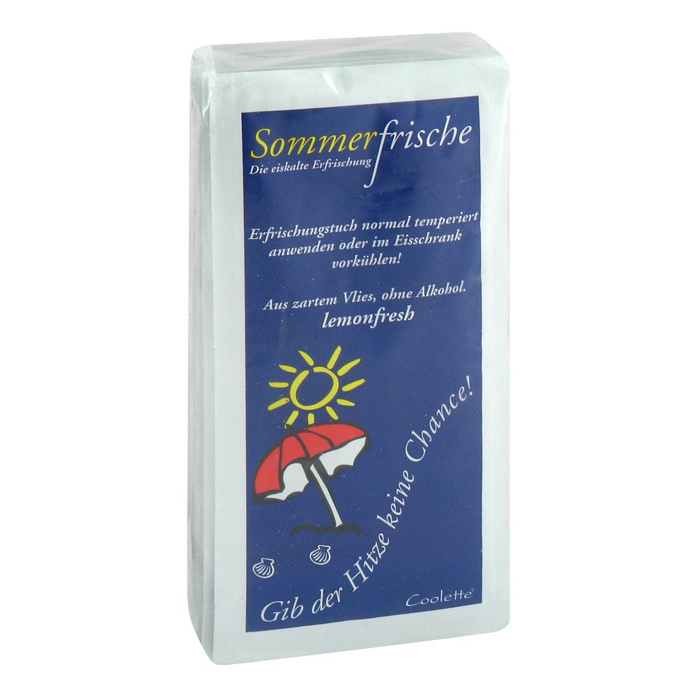 Das Produktfoto zeigt Sommerfrische Lemonfresh Erfrischungstuch PZN 07565389