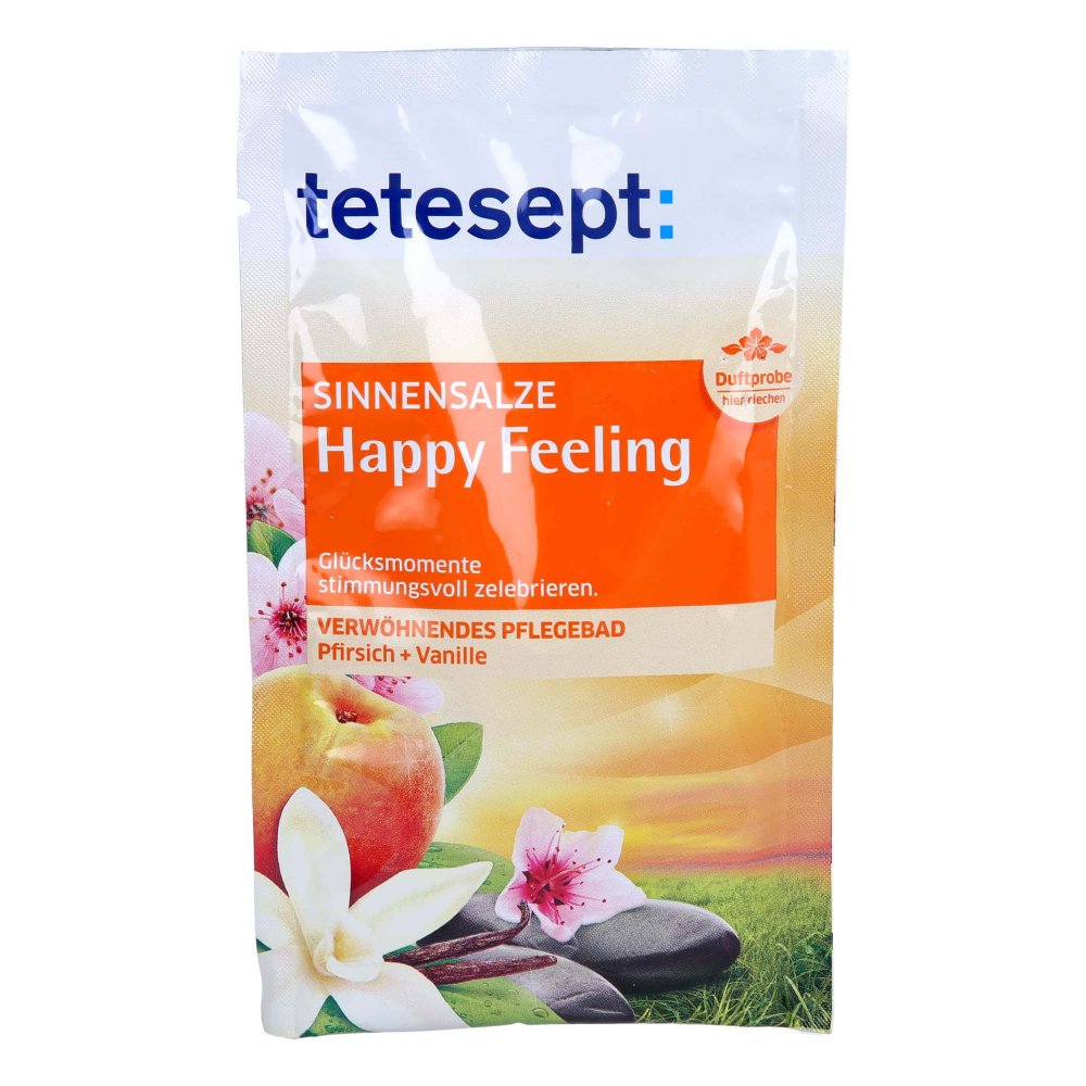 Das Produktfoto zeigt Tetesept Sinnensalz Happy Feeling PZN 08757234