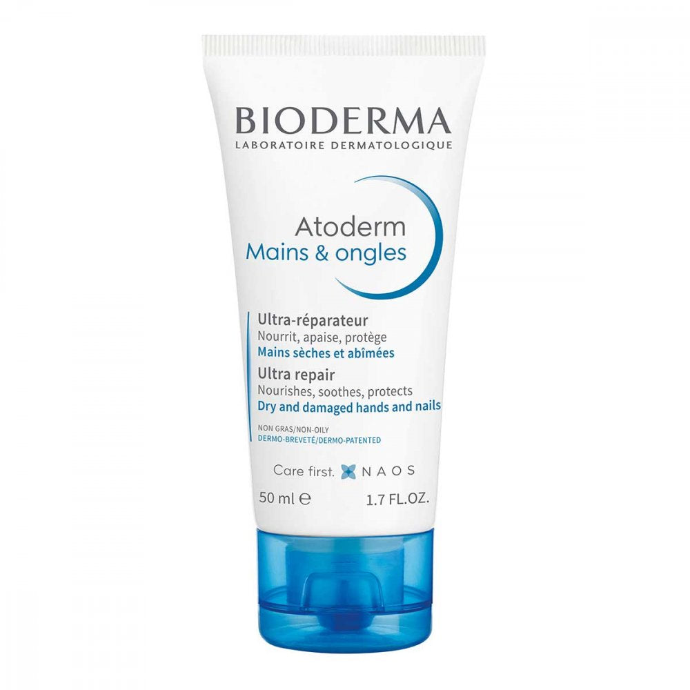 Das Produktfoto zeigt Bioderma Atoderm Mains Handcreme PZN 09227113