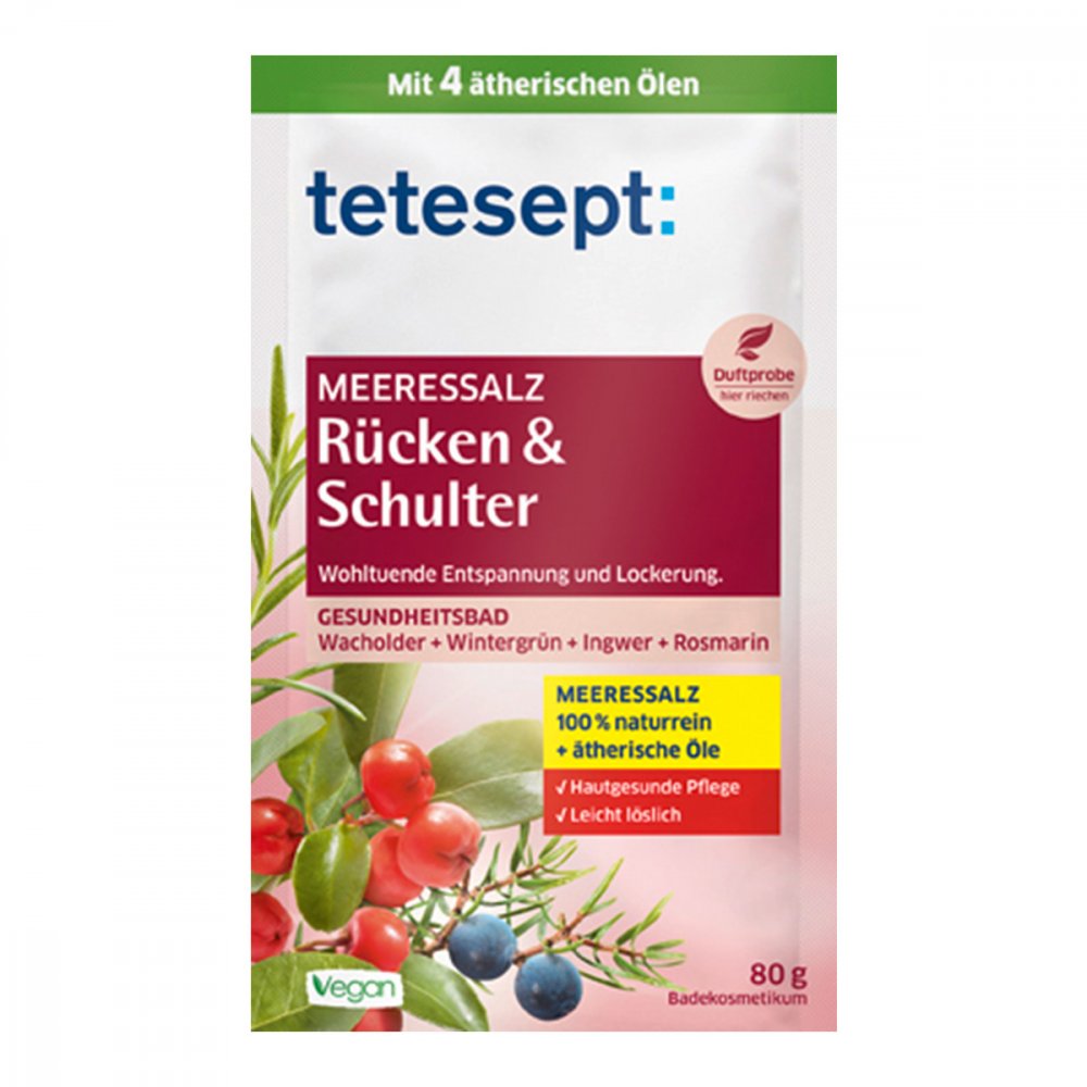 Das Produktfoto zeigt Tetesept Meeressalz Rücken & Schulter PZN 09704406